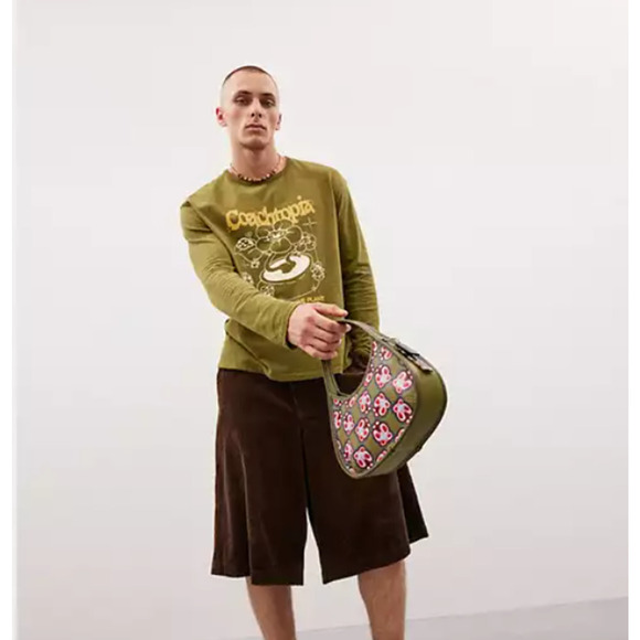 Coach Ergo bag In Coachtopia Leather With Butterfly Print Rainbow CQ828 NWT - Picture 7 of 10